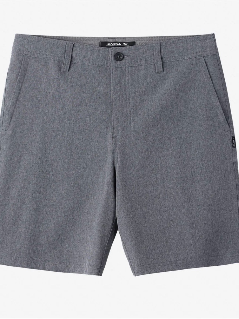 O'Neill Men's Heathered Gray Hybrid Flat Front Shorts